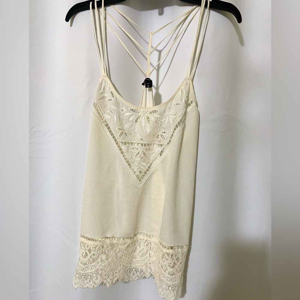White/Cream lace Express TankTop